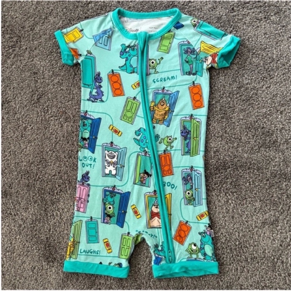 Little Sleepies Monsters Inc Shorty Zippy 12-18